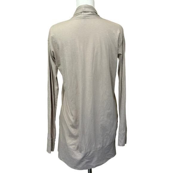 Garnet Hill Green Cotton cardigan, extra small, organic, sustainable, lounge - Picture 3 of 6